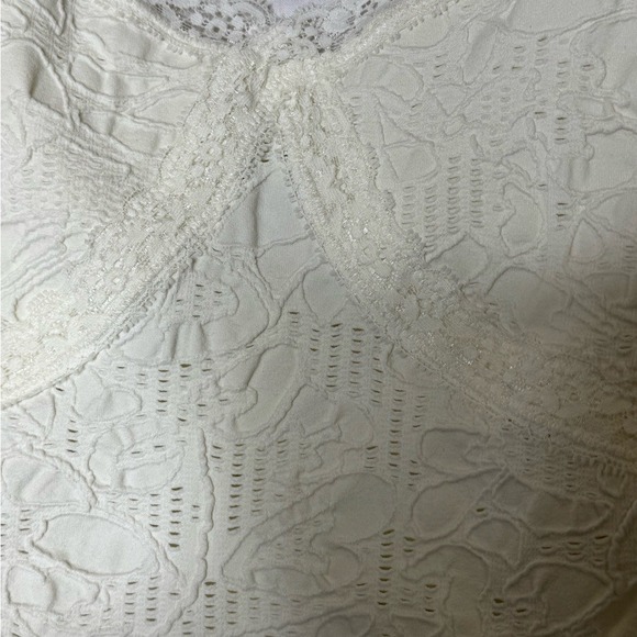 Liz & Sara Womens Babydoll Lace Crop Top Sz S Y2K Coquette Festival Boho Preppy - Picture 5 of 7